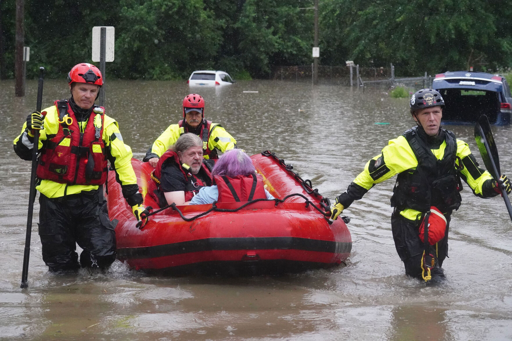 Flooding in St. Louis has left people trapped in their homes under 7 feet of water